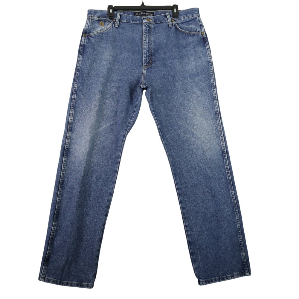 Wrangler George Strait Cowboy Cut Jeans Mens 38x32 Light Wash Denim Western Wear